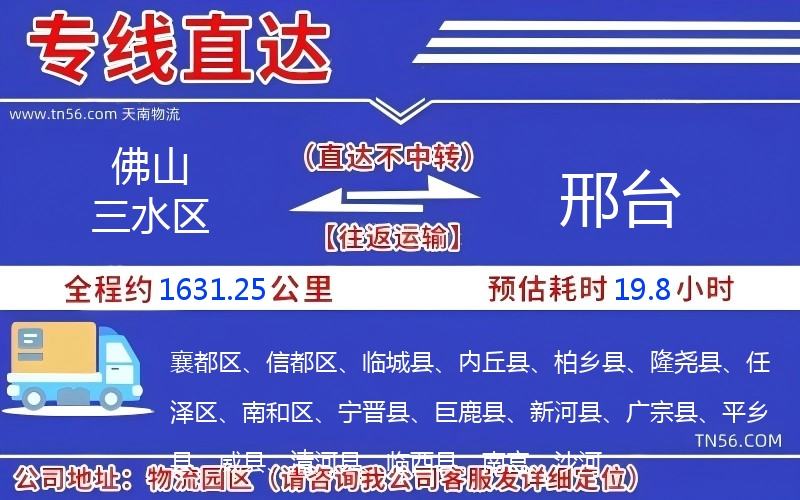 佛山三水區(qū)到邢臺(tái)物流公司 佛山三水區(qū)到邢臺(tái)物流公司