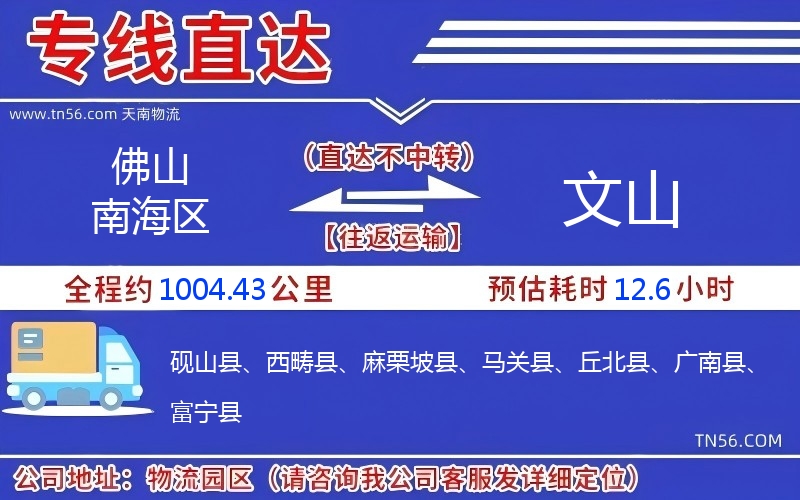 佛山南海區(qū)到文山物流公司 佛山南海區(qū)到文山物流公司