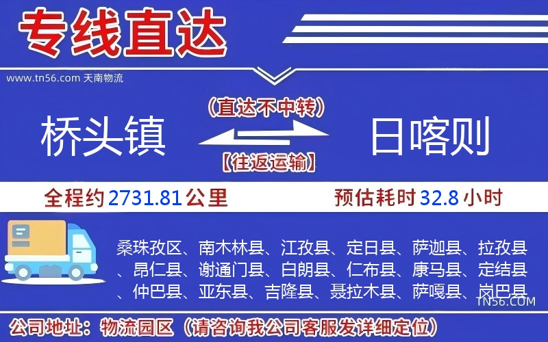 橋頭鎮到日喀則物流公司 橋頭鎮到日喀則物流公司