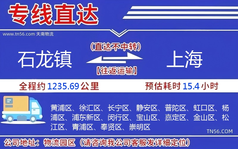 石龍鎮(zhèn)到上海物流公司