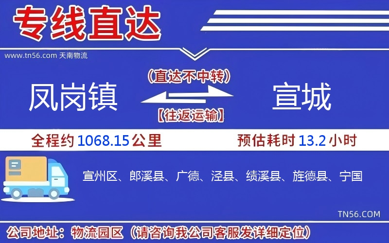 鳳崗鎮(zhèn)到宣城物流公司